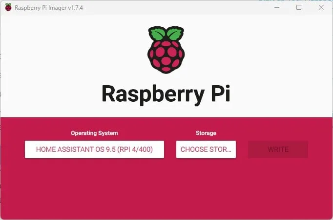 Raspberry Pi Imager - instalacja - wybór dysku