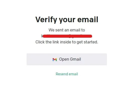 Zakładanie konta ChatGPT - weryfikacja adresu e-mail