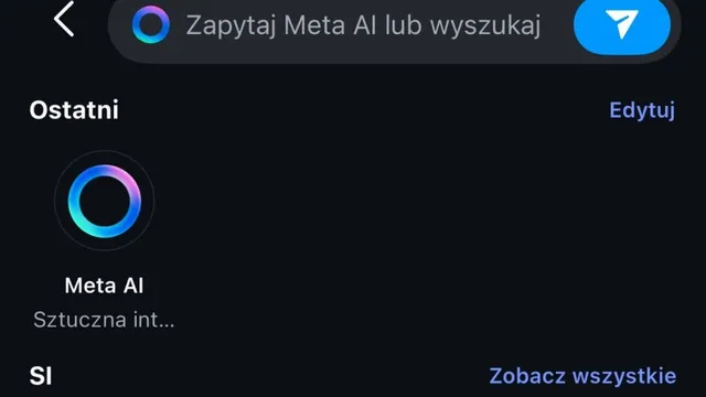 Meta AI w aplikacji Instagram