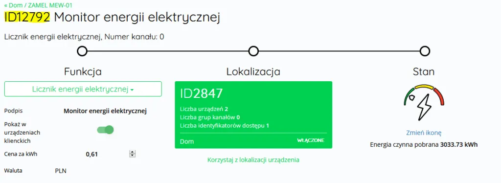Konfiguracja MEW-01 na koncie SUPLA