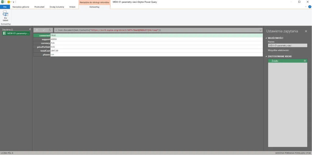 Narzędzie do obsługi rekordów Excel