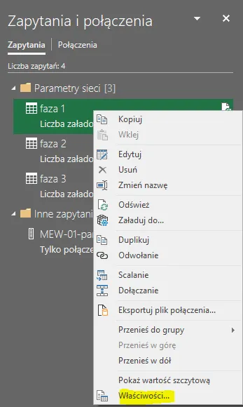 Pobieranie danych z MEW-01 do Excel