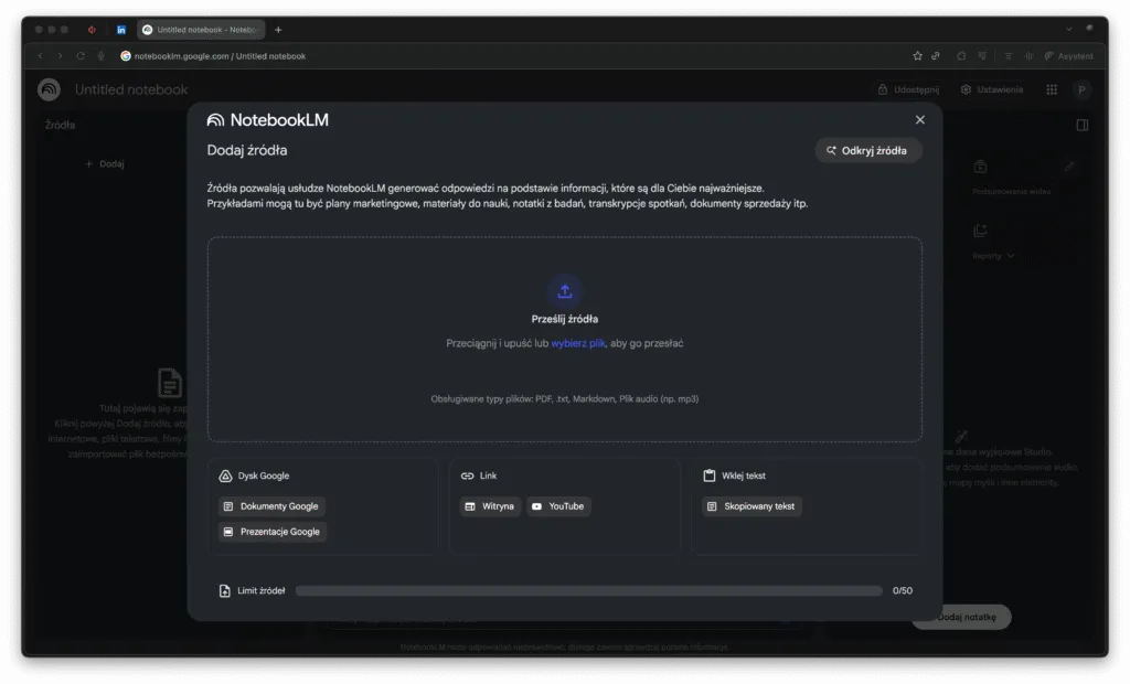 NotebookLM pozwala tworzyć podsumowania audio i wideo