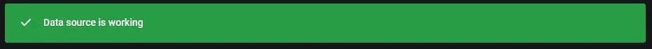 Grafana - baza danych poprawnie skonfigurowana