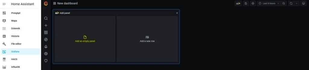Grafana - dodajemy panel