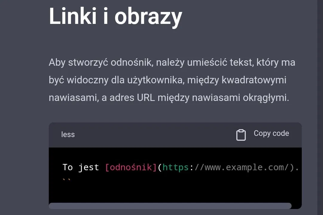 Szybki przewodnik po Markdown - ChatGPT