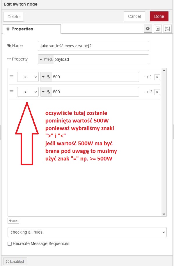 Konfiguracja nod switch