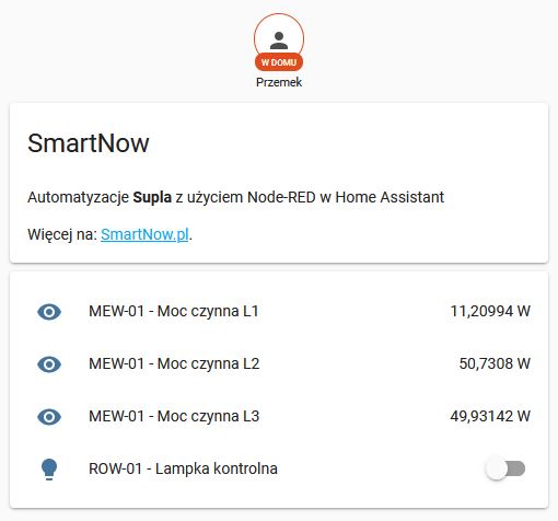 Przykładowe encje w Home Assistant