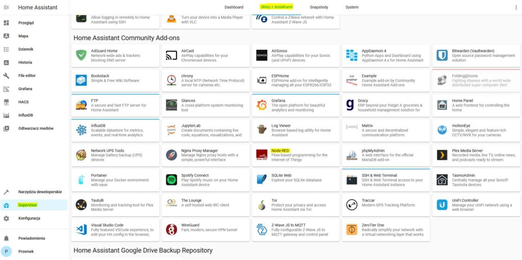 Sklep z dodatkami Node-RED