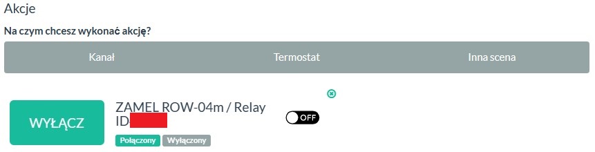 Wykonywanie akcji na kanale odbiornika w Supla Scripts
